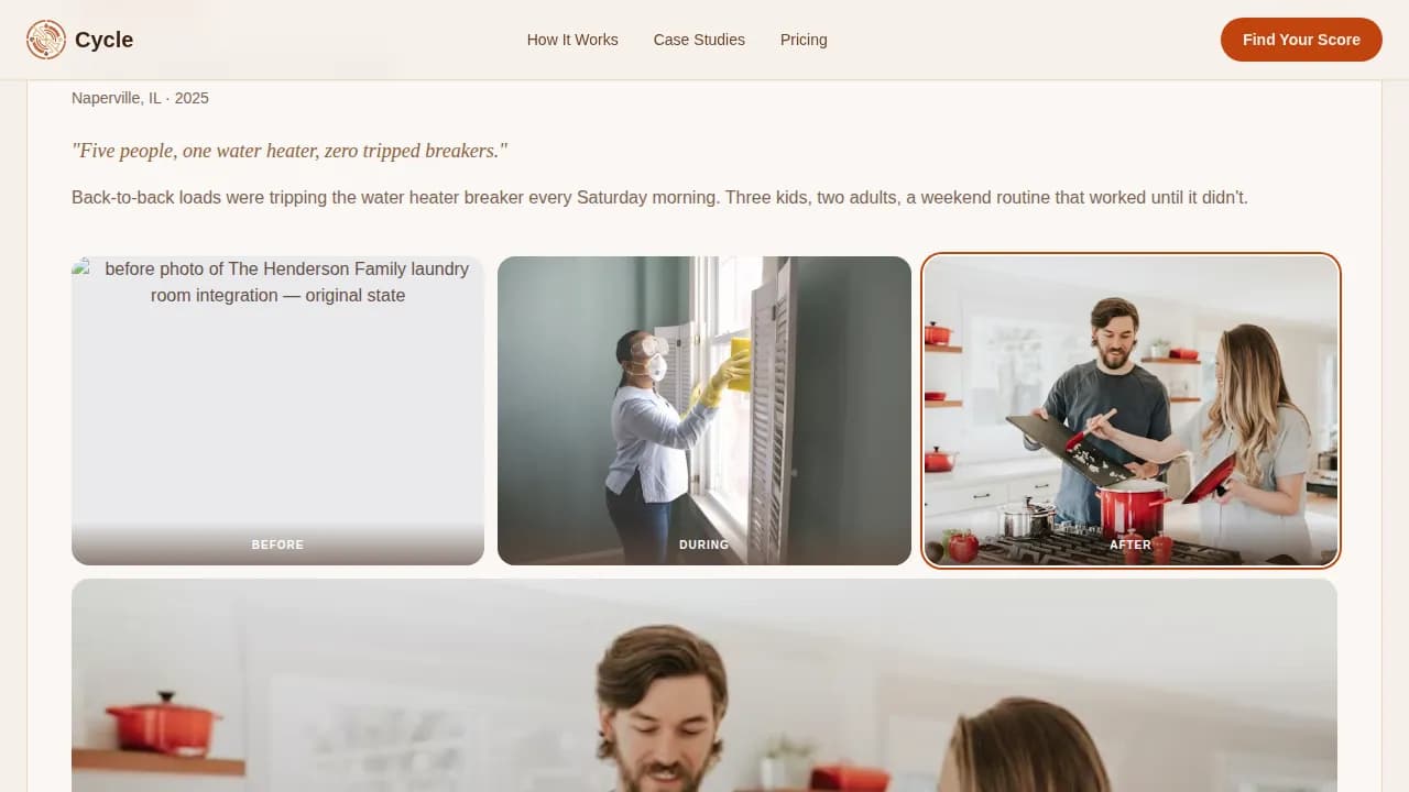 Laundry Room Renovation Portfolio Website Template
