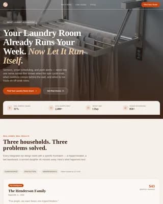 Laundry Room Renovation Portfolio Website Template