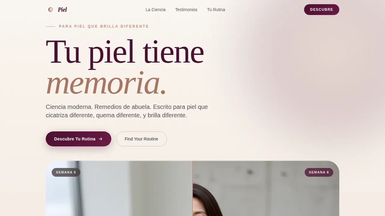 Glow — Rich Skin Wellness Blog Landing Page Template