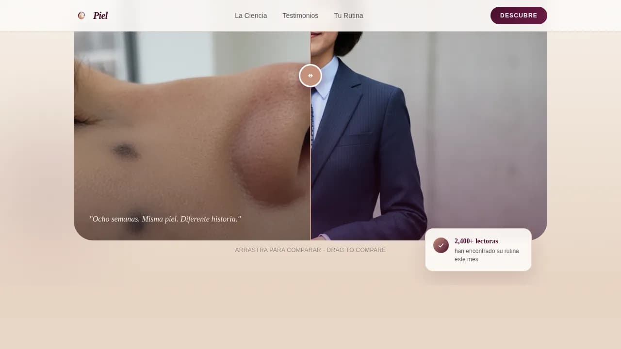 Glow — Rich Skin Wellness Blog Landing Page Template