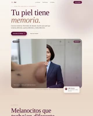 Glow — Rich Skin Wellness Blog Landing Page Template