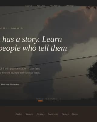 Pitmaster - Heritage Smokehouse Community Landing Page Template