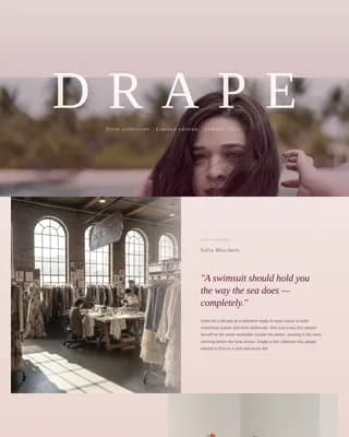 Wave — Luxury Swimwear Launch Landing Page Template