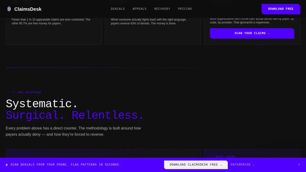 Claims - Brutalist Insurance Recovery Landing Page Template
