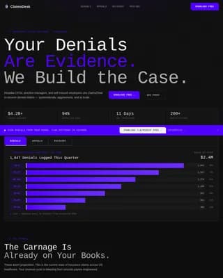 Claims - Brutalist Insurance Recovery Landing Page Template