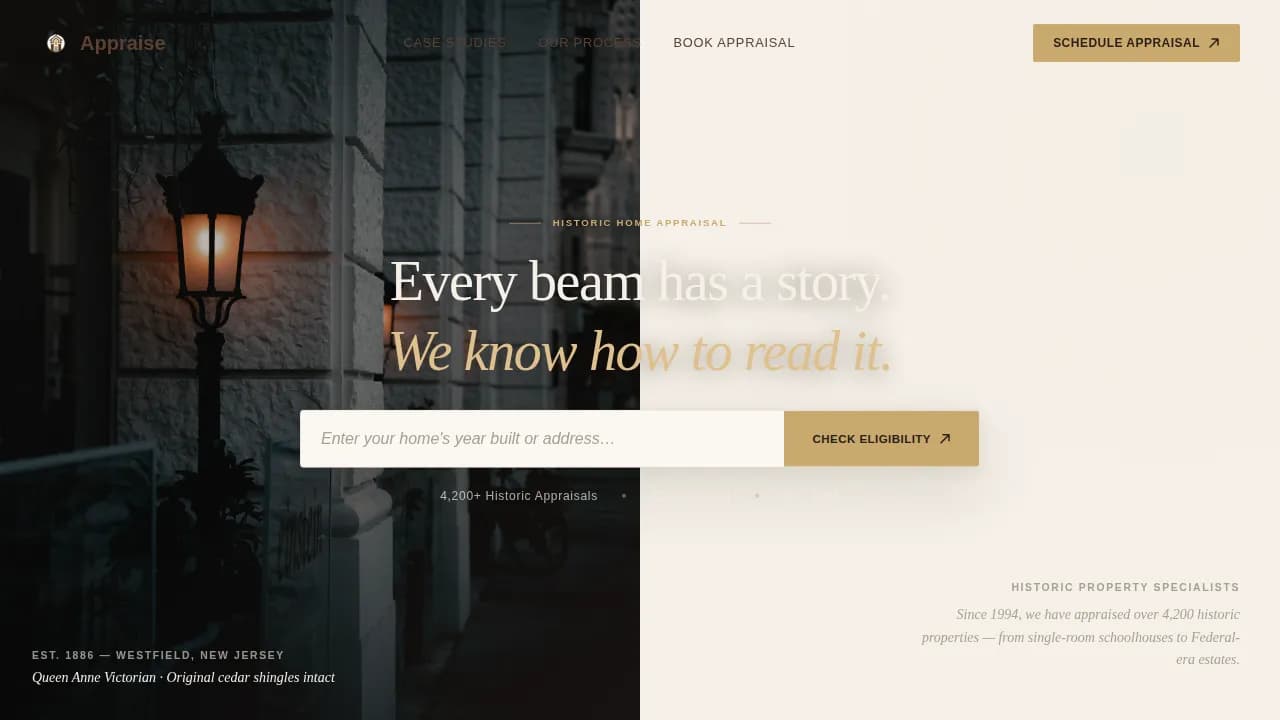 Assess — Expert Property Appraisal Landing Page Template