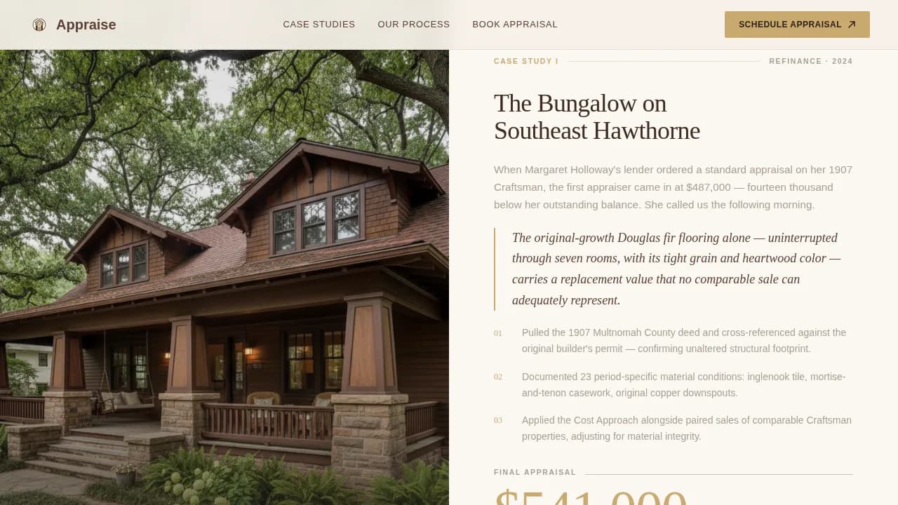 Assess — Expert Property Appraisal Landing Page Template