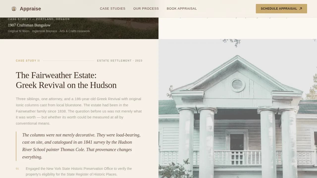 Assess — Expert Property Appraisal Landing Page Template