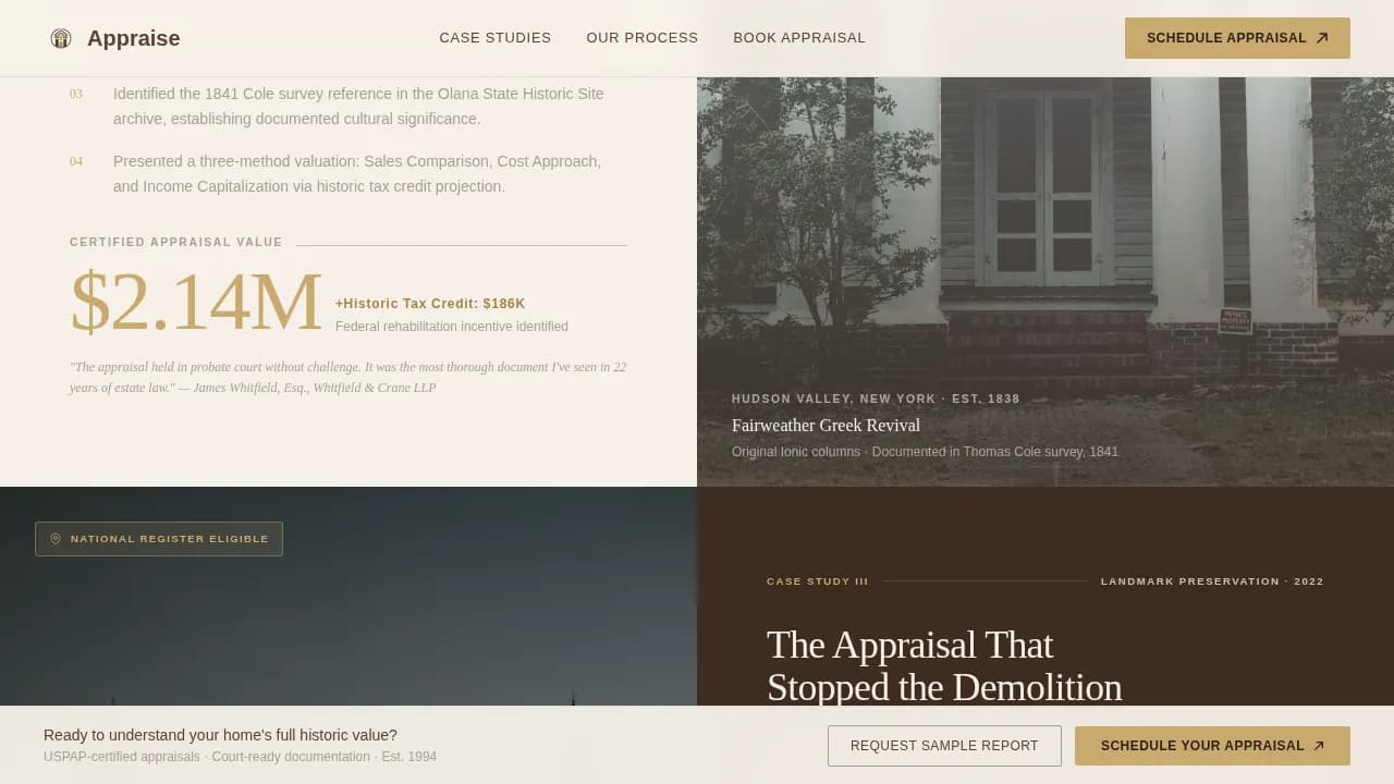 Assess — Expert Property Appraisal Landing Page Template