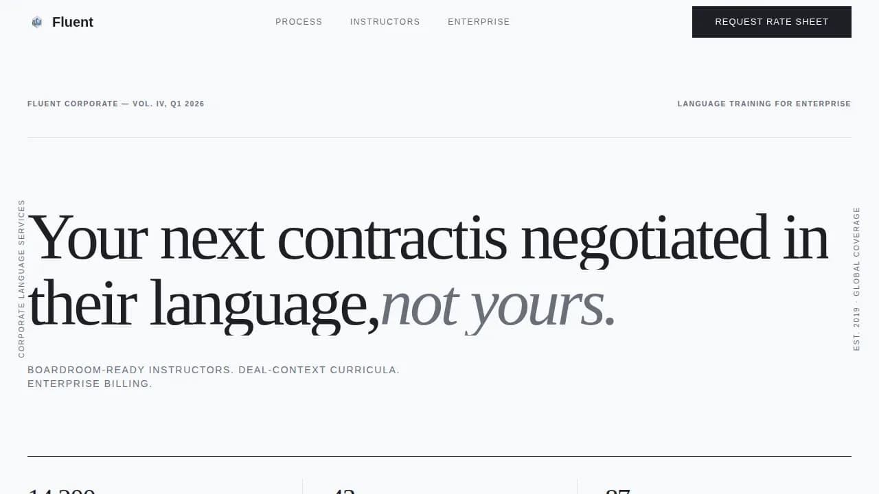 Speak — Expert Language Tutor Landing Page Template
