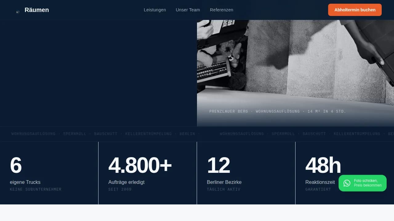 Haul — Efficient Junk Removal Landing Page Template