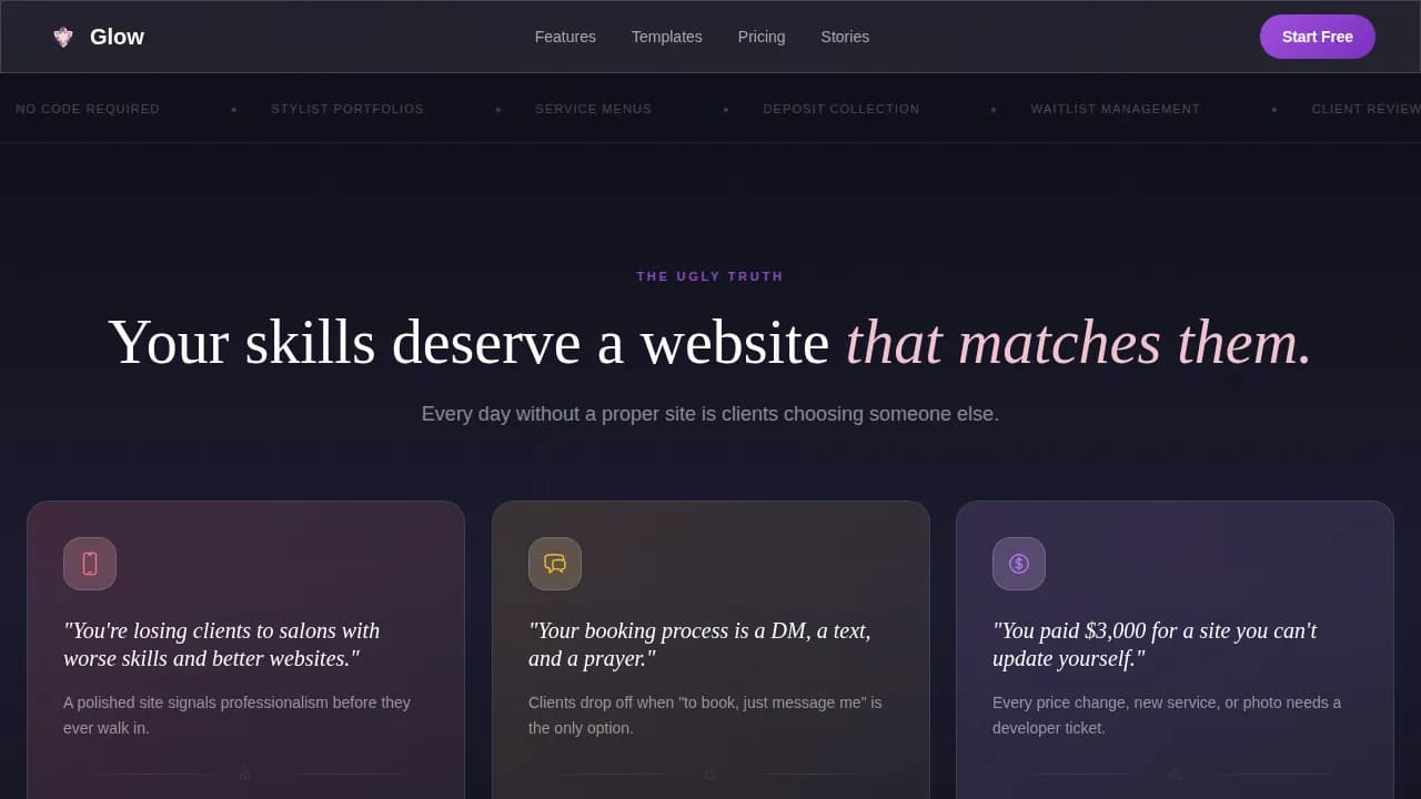Beauty & Salon Digital Presence Careers Website Template