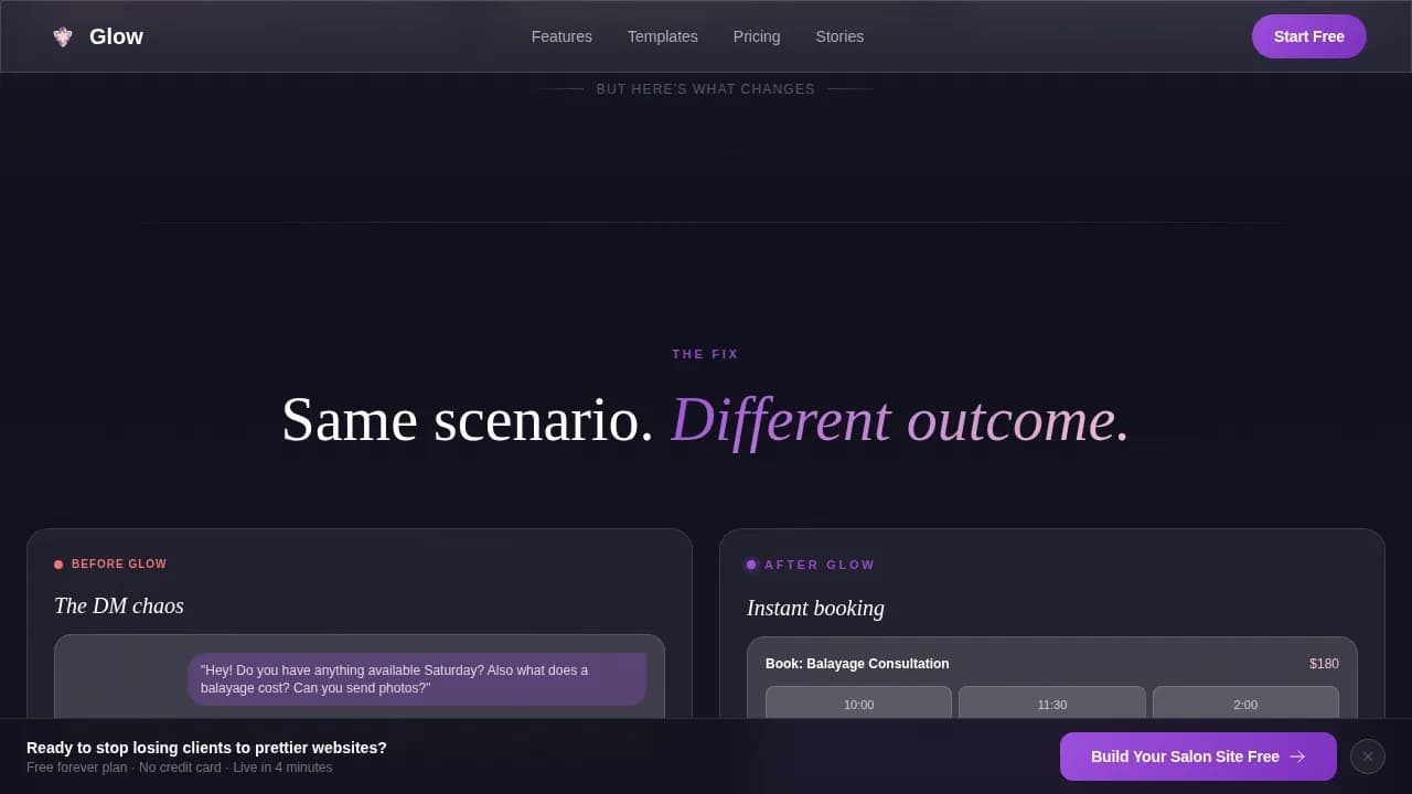Beauty & Salon Digital Presence Careers Website Template