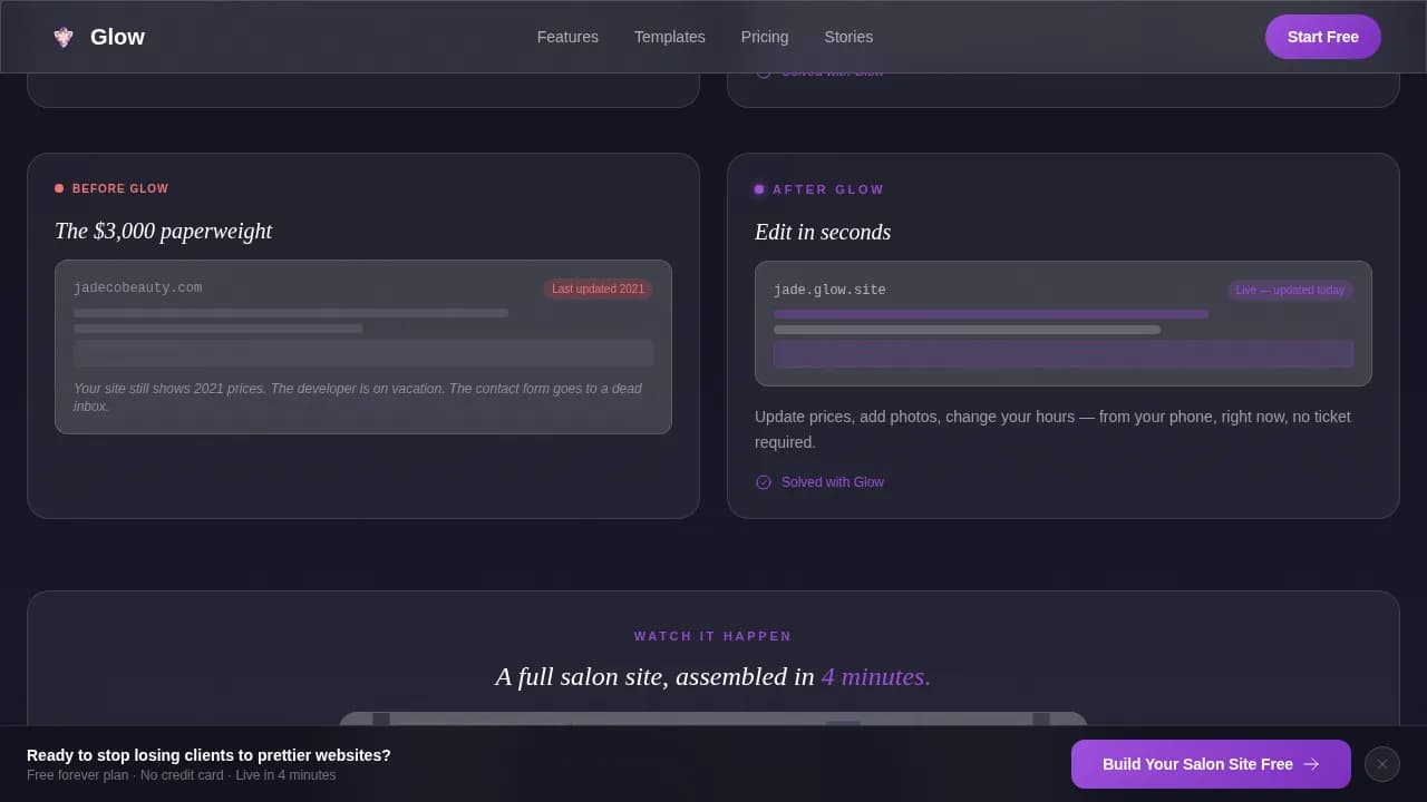 Beauty & Salon Digital Presence Careers Website Template
