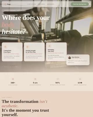Post-Rehab Strength Coach Movement Recovery Website Template