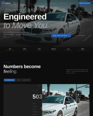 Drive - Engineered Precision BMW Certified Dealer Landing Page Template