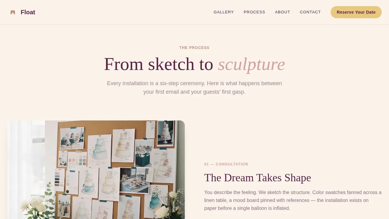 Balloon Decorator & Event Decor Artist Website Template