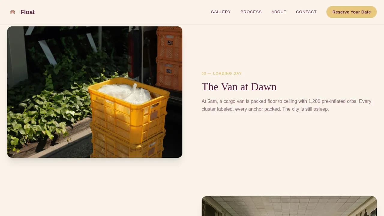 Balloon Decorator & Event Decor Artist Website Template