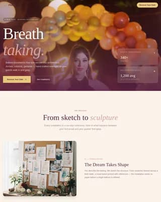 Balloon Decorator & Event Decor Artist Website Template
