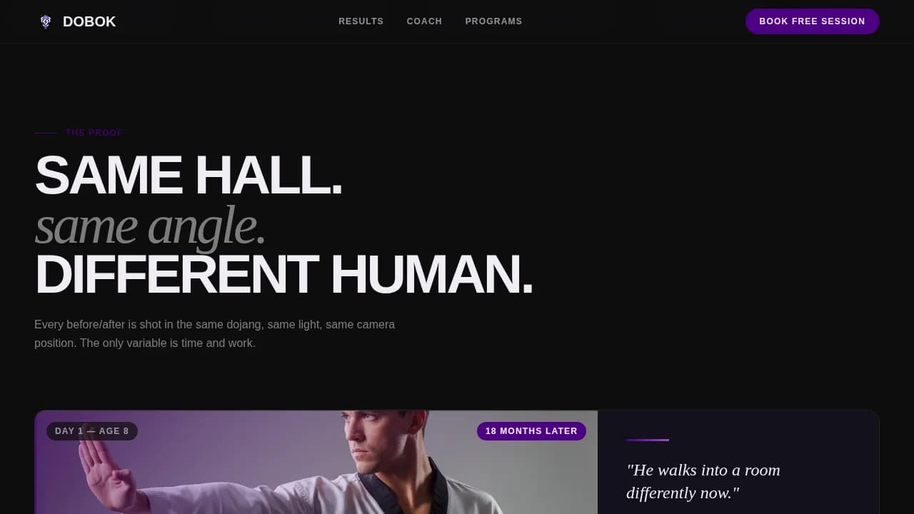Strike — Raw Martial Arts Coaching Landing Page Template