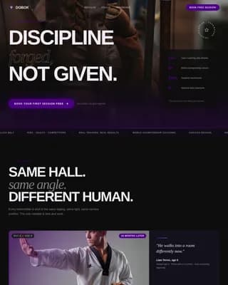 Taekwondo Booking Website Template