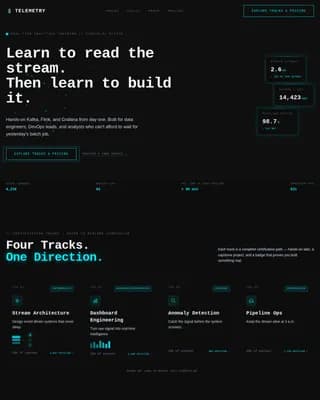 Real-Time Analytics Technology Professional Website Template