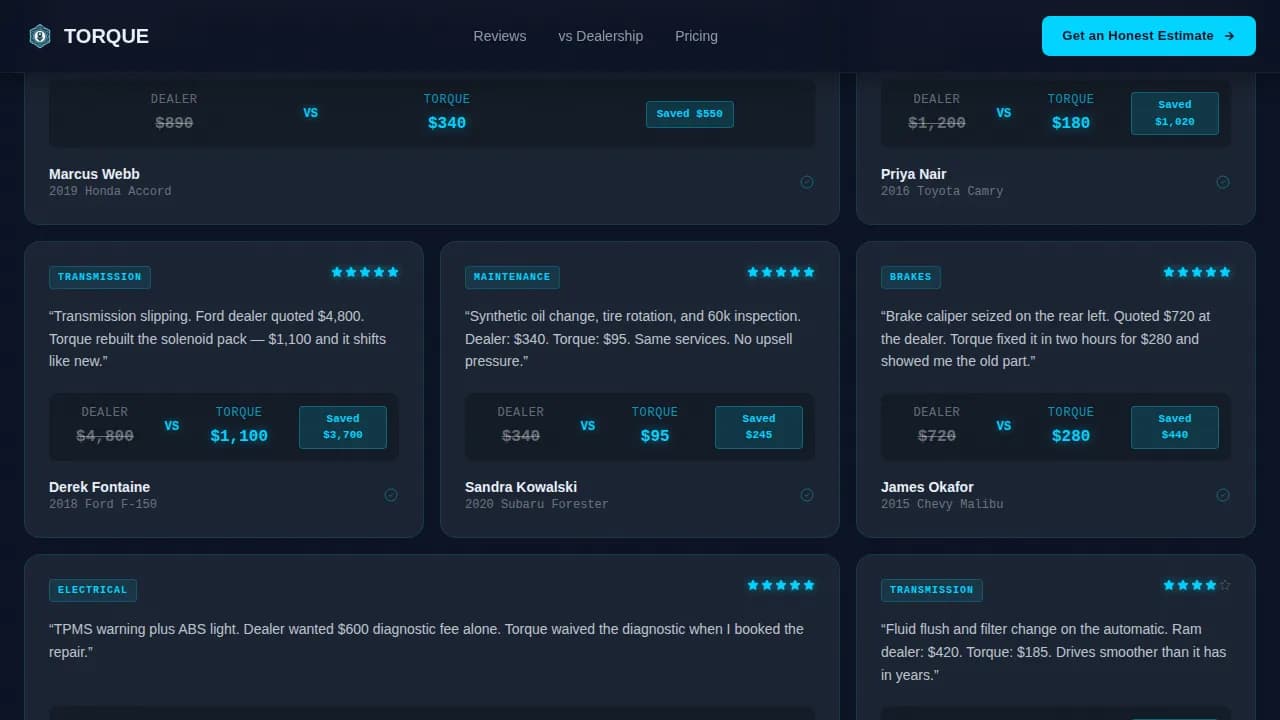Auto Repair Shop Booking Website Template