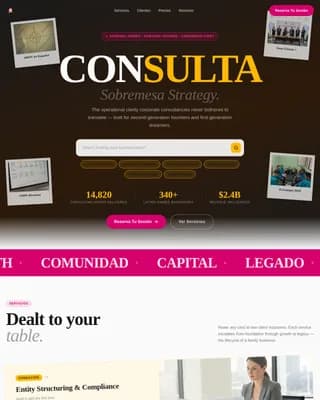 Hispanic-Owned Business Booking Website Template
