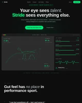 Stride — Equestrian Dashboard Landing Page Template