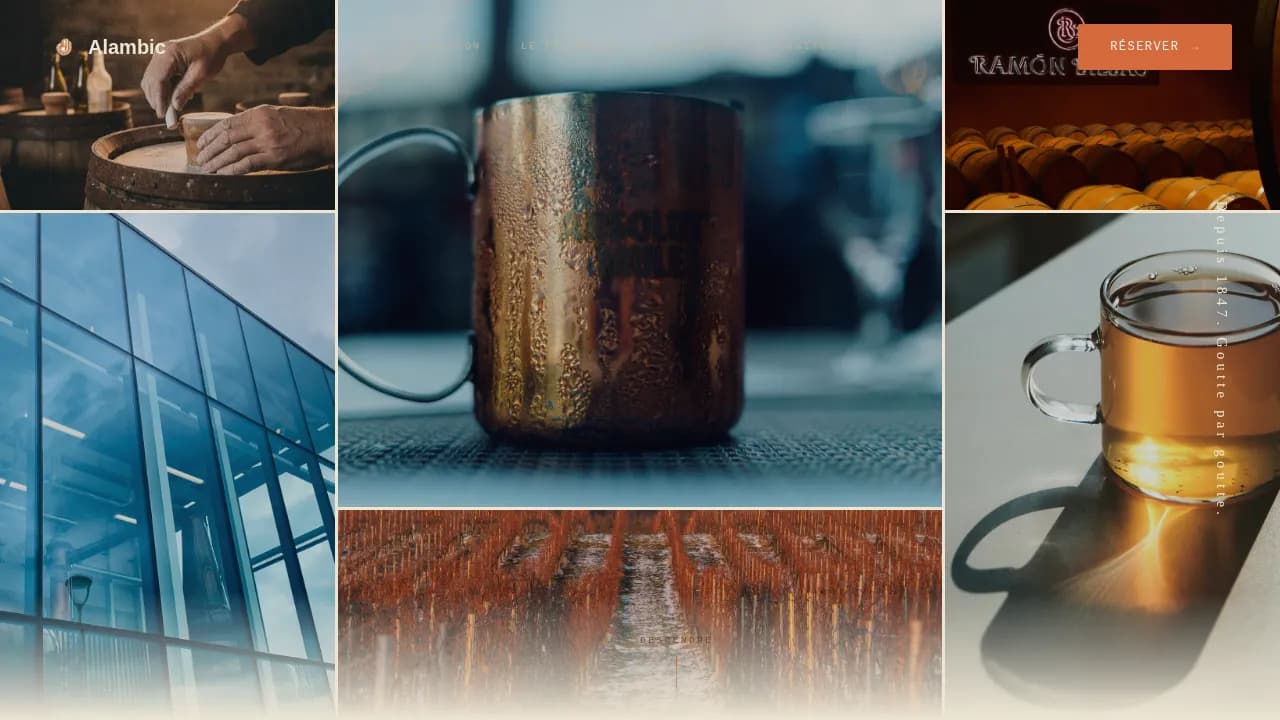 Distillery & Spirits Booking Website Template
