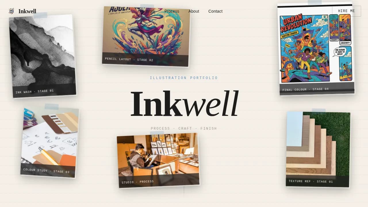 Illustrator Portfolio Careers Website Template