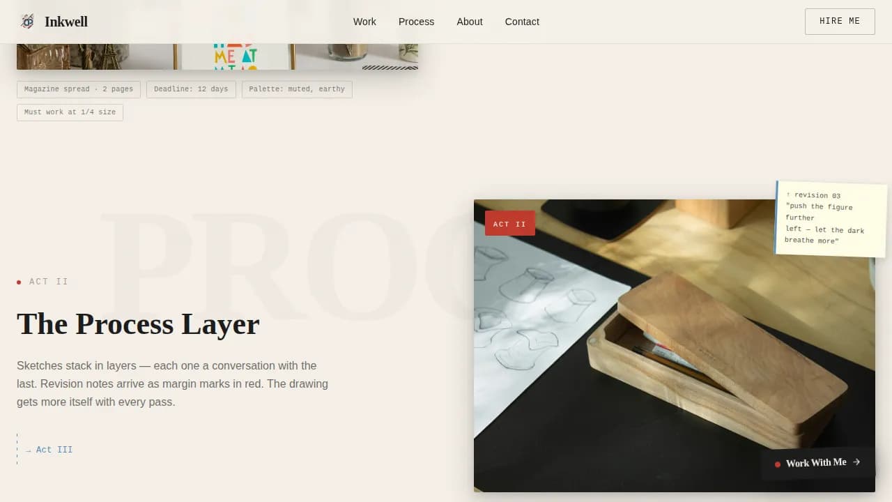 Illustrator Portfolio Careers Website Template