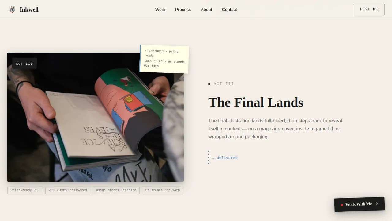 Illustrator Portfolio Careers Website Template