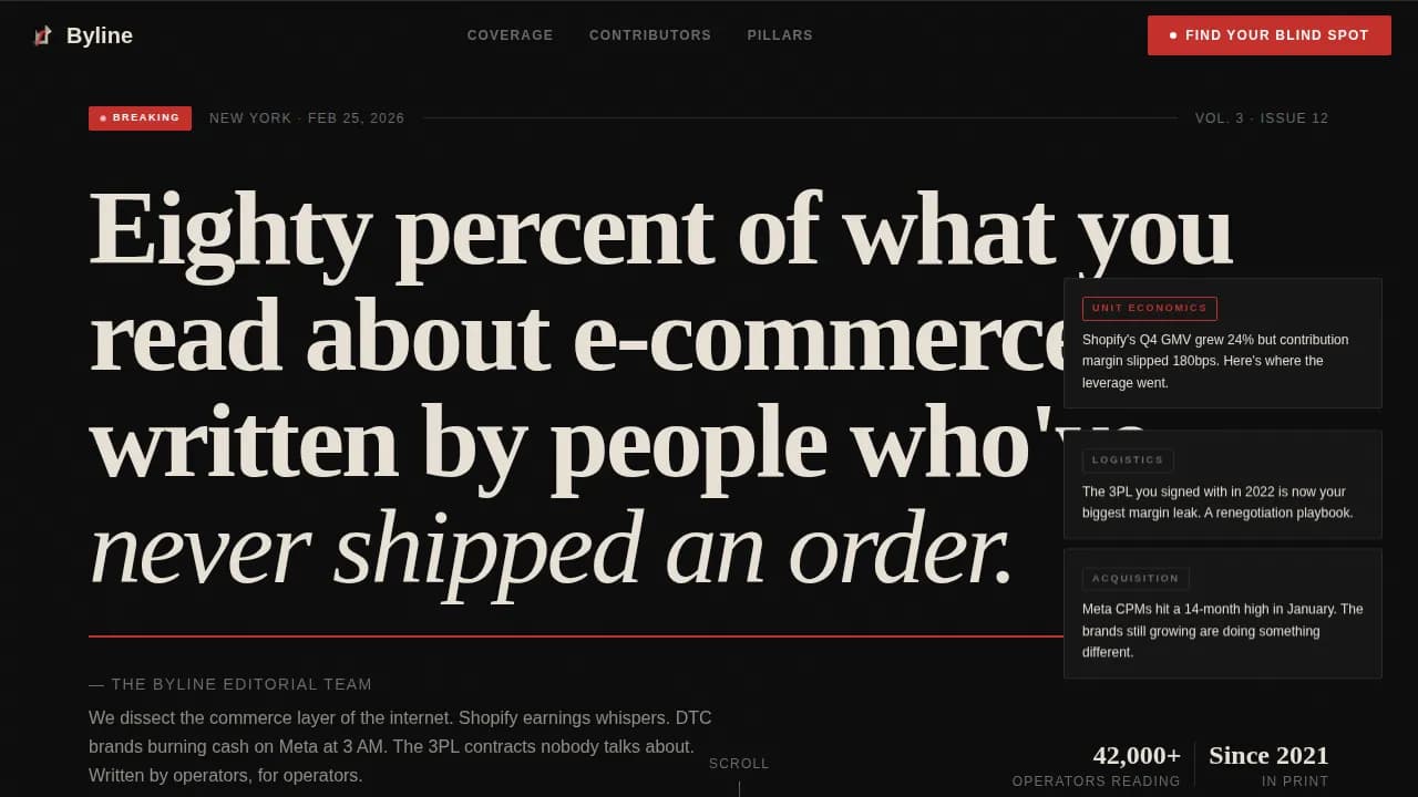 E-Commerce Blog & Media Blog Website Template