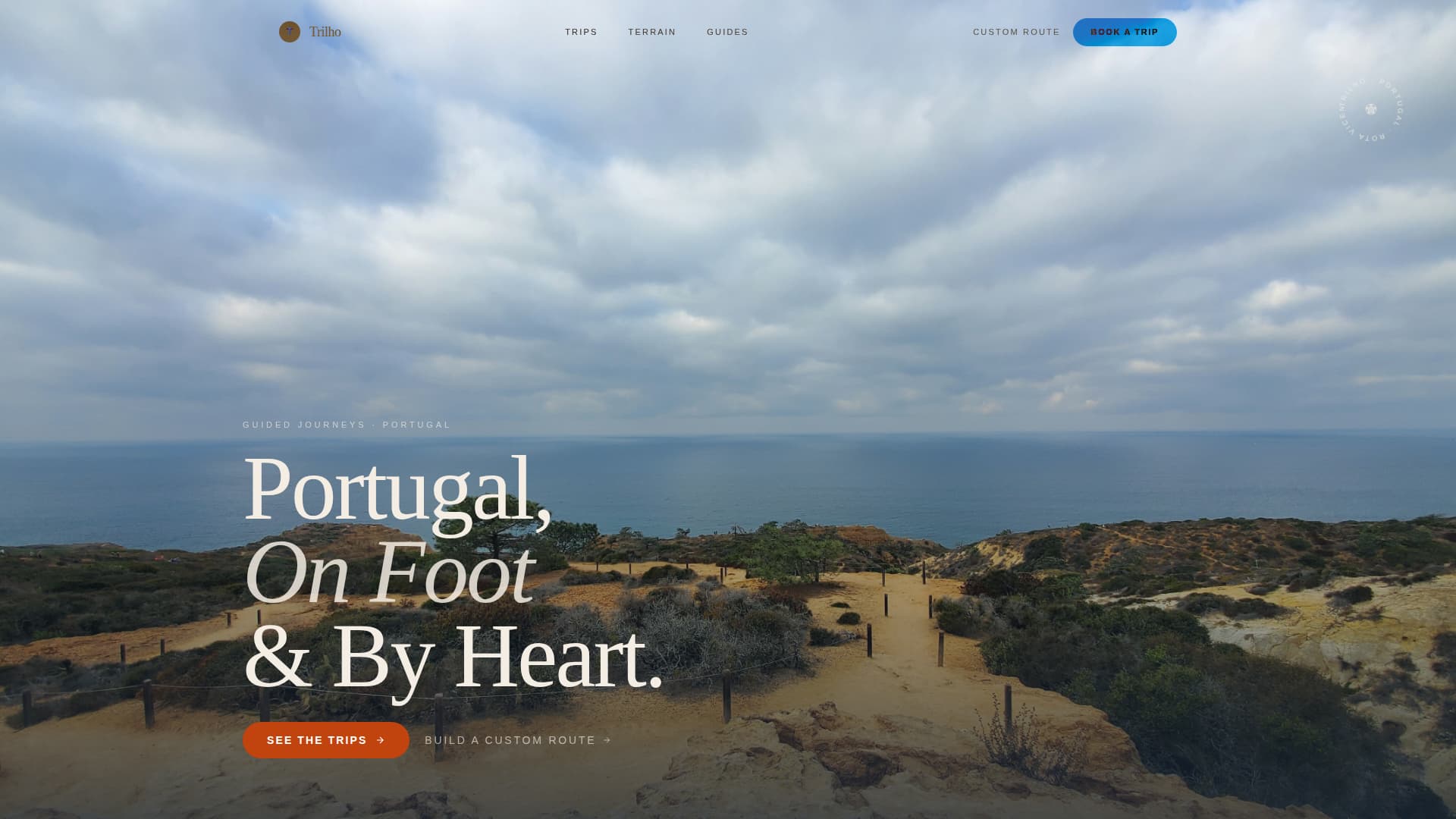 Trilho - Immersive Tour Landing Page Template