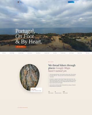 Trilho - Immersive Tour Landing Page Template