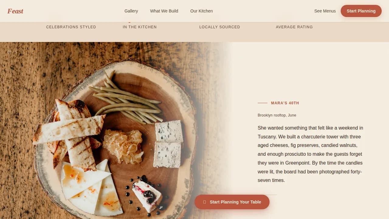 Birthday Event Booking Website Template