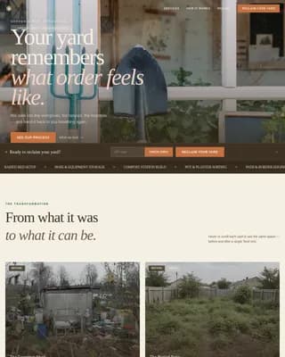 Garden & Yard Renovation Professional Website Template