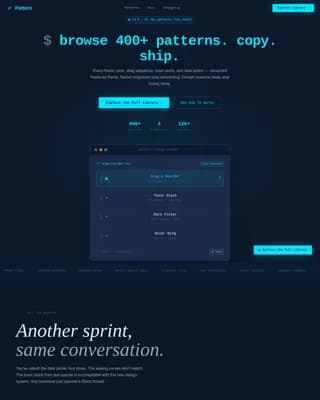 Design System & Component Library Reviews Website Template