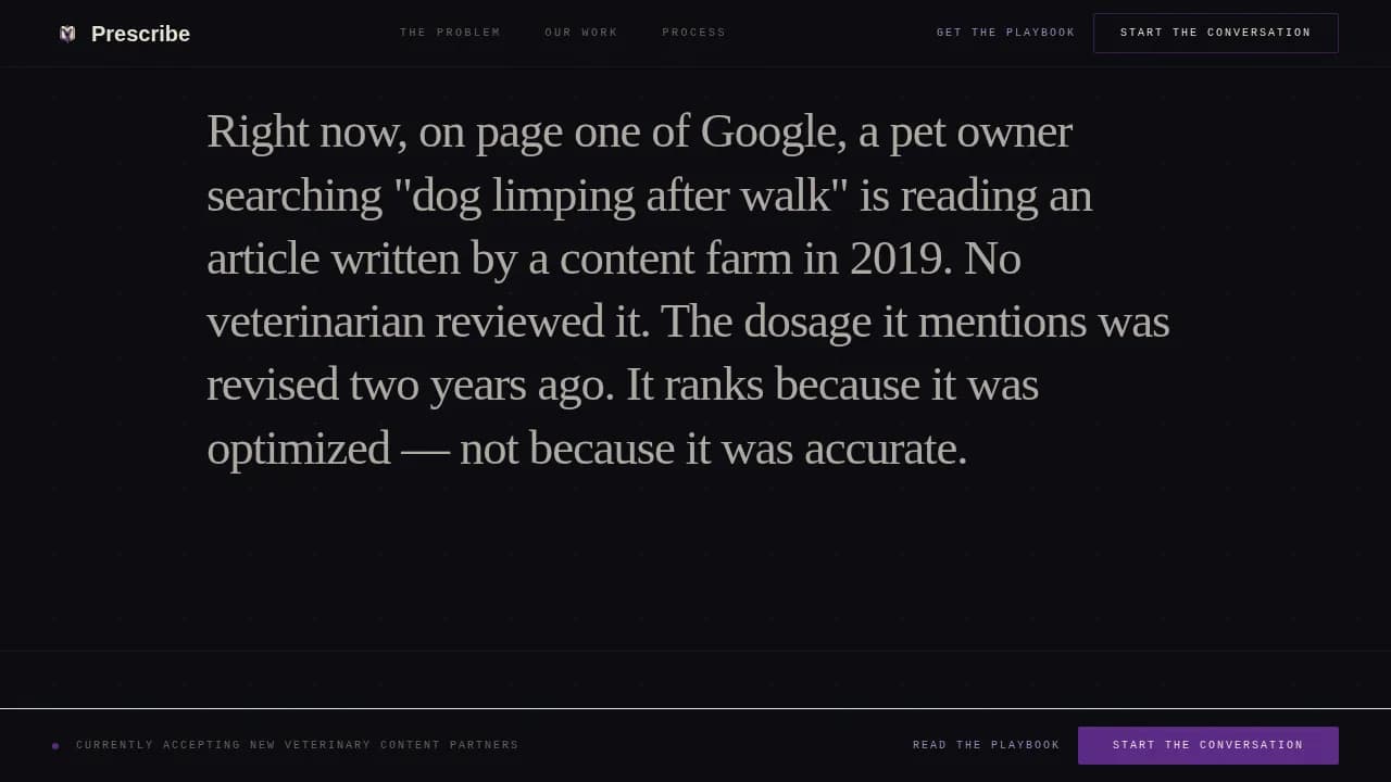 Care — Strategic Veterinary Marketing Landing Page Template