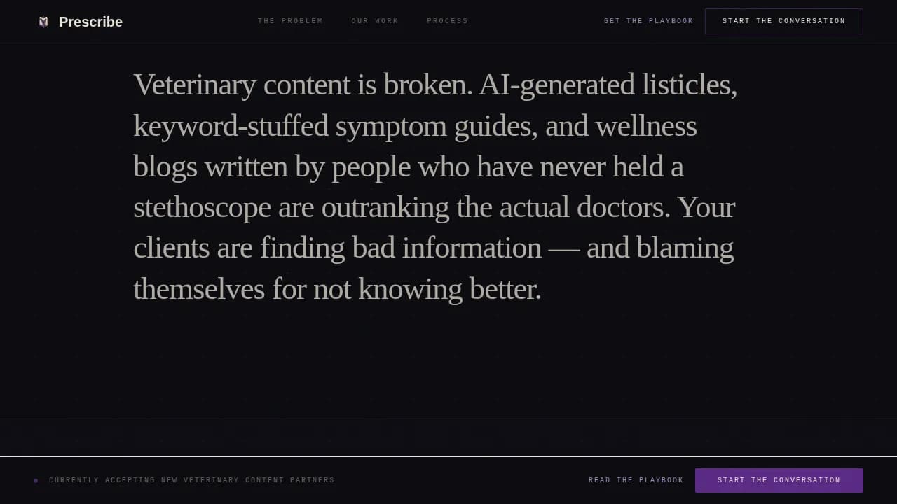 Care — Strategic Veterinary Marketing Landing Page Template