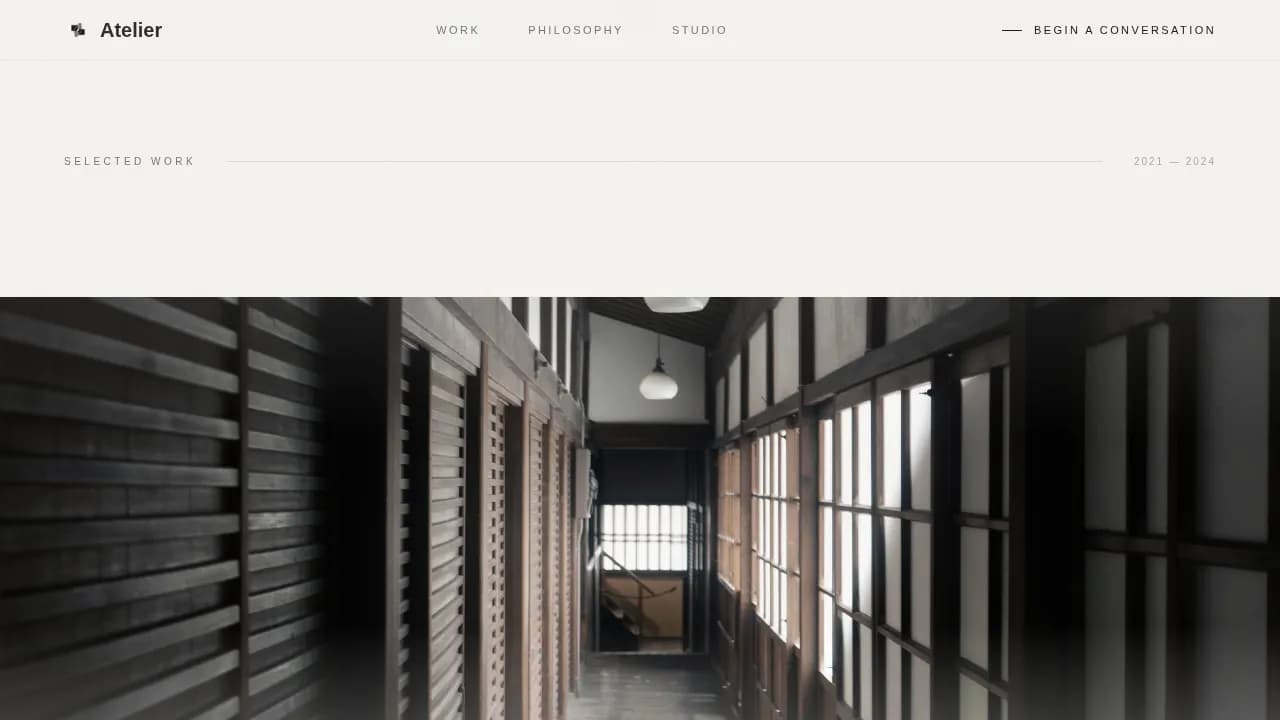 Japanese Architecture Professional Website Template