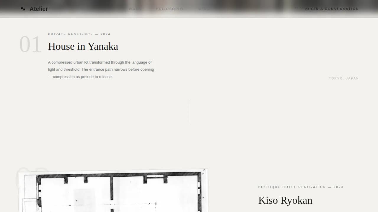 Japanese Architecture Professional Website Template