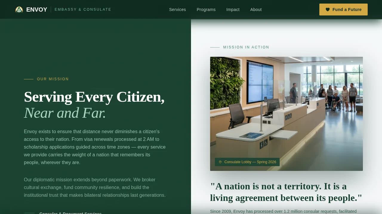 Embassy & Consulate Professional Website Template