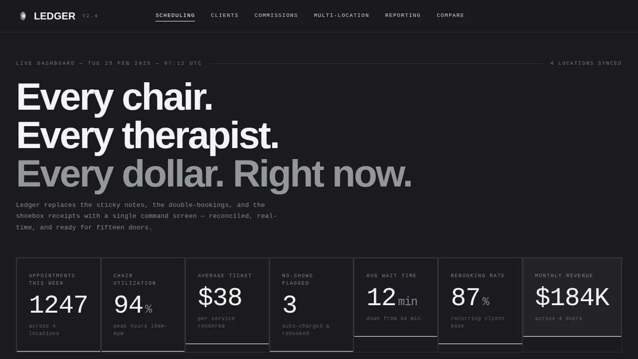 Salon & Spa Software Booking Website Template
