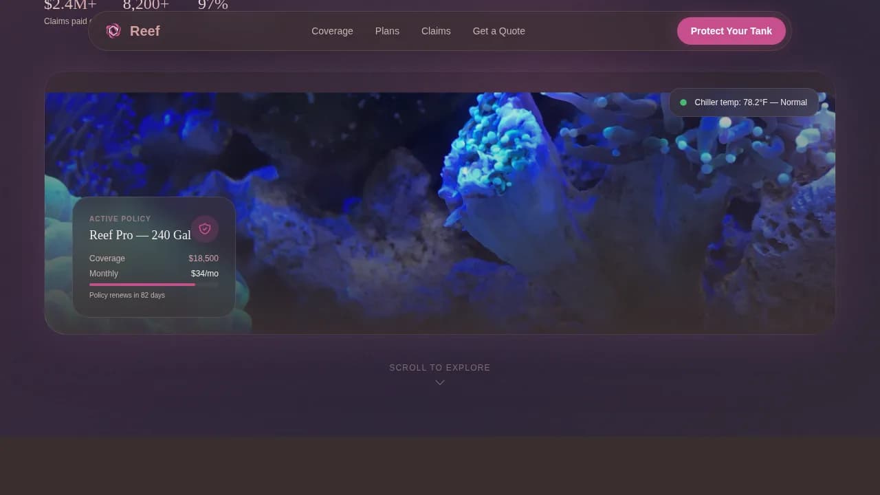 Fish & Aquarium Privacy Policy Website Template