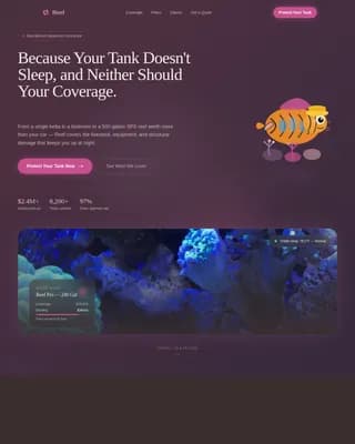 Fish & Aquarium Privacy Policy Website Template