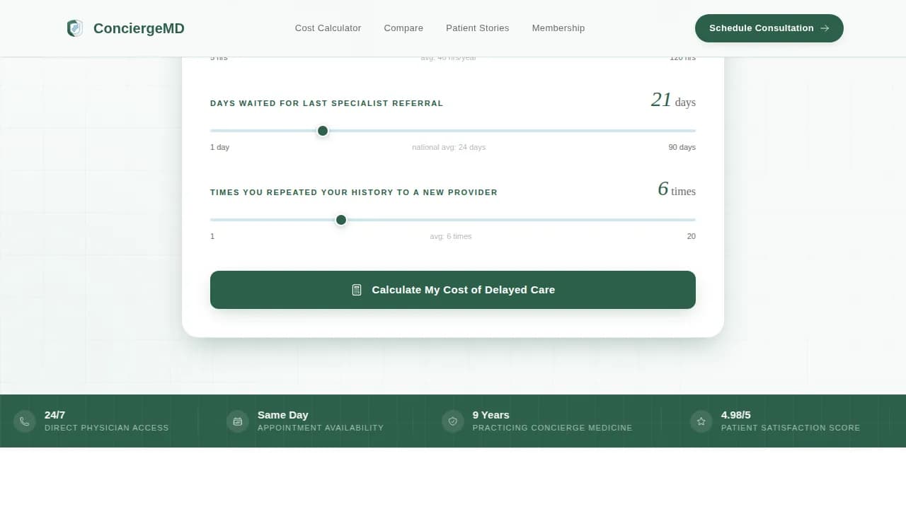 Elite Concierge Physician Membership Landing Page Template