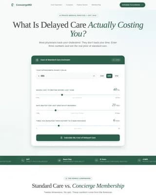 Elite Concierge Physician Membership Landing Page Template