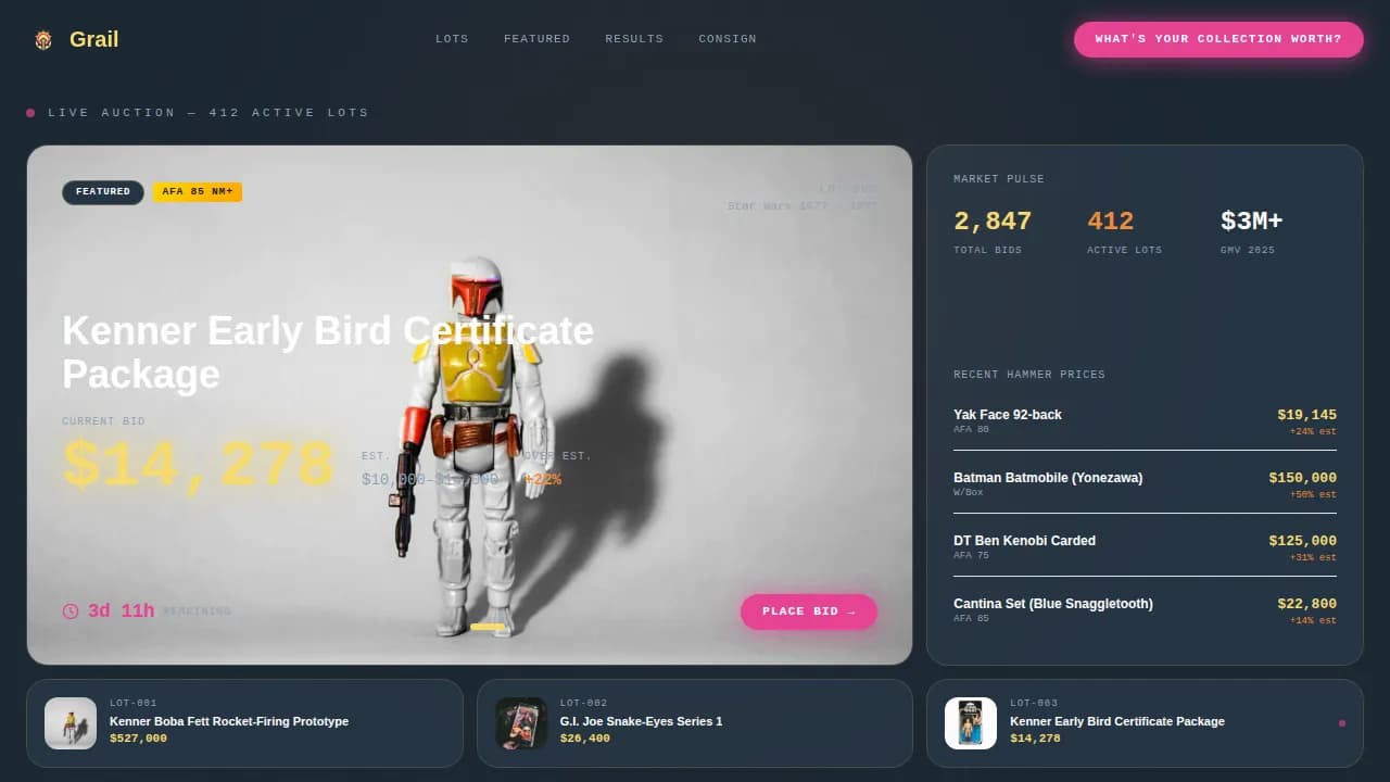 Vintage — Nostalgia Collectible Marketplace Landing Page Template